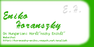 eniko horanszky business card